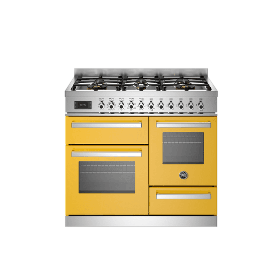 Bertazzoni Professional 100cm Range Cooker XG Oven Dual Fuel Yellow PRO106L3EGIT2