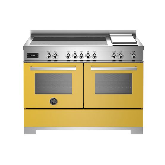 Bertazzoni Professional 120cm Range Cooker Twin Induction Yellow PRO125I2EGIT2