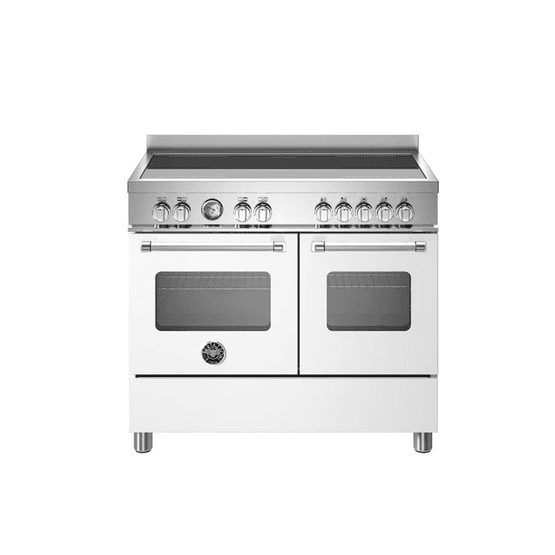 Bertazzoni Master 100cm Range Cooker Twin Oven Induction White MAS105I2EBIC2