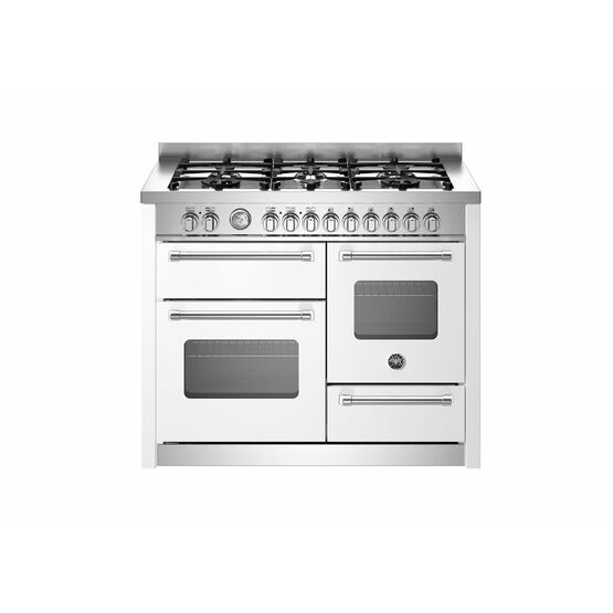 Bertazzoni Master 110cm Range Cooker XG Oven Dual Fuel White MAS116L3EBIC