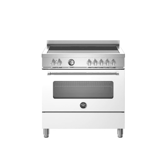 Bertazzoni Master 90cm Range Cooker Single Oven Induction White MAS95I1EBIC2