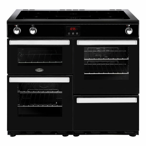 BELLING 444444092 Cookcentre 100cm Electric Range Cooker With Induction Hob Black