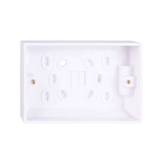 DETA Vimark 2 Gang 25mm Pattress Box White V1223