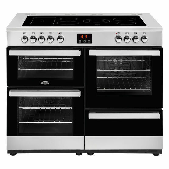 BELLING 444444097 CookCentre 110cm Range Cooker Electric Ceramic Hob Stainless Steel