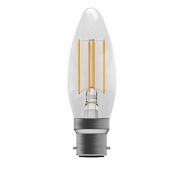 BELL 60717 3.3W Dimmable LED Filament Clear Candle BC 2700K
