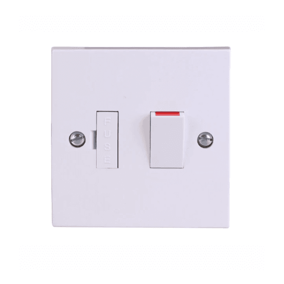 DETA Vimark 1 Gang 13A Switched Fused Spur White V1211