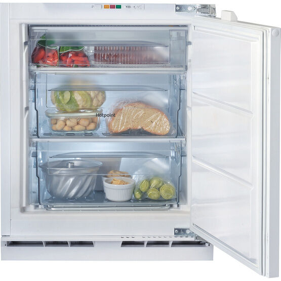 HOTPOINT HBUFZ011 Built-Under Upright Freezer - Steel