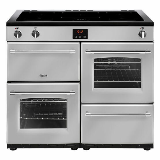 BELLING 444444143 Farmhouse 100cm Electric Range Cooker With Induction Hob Silver