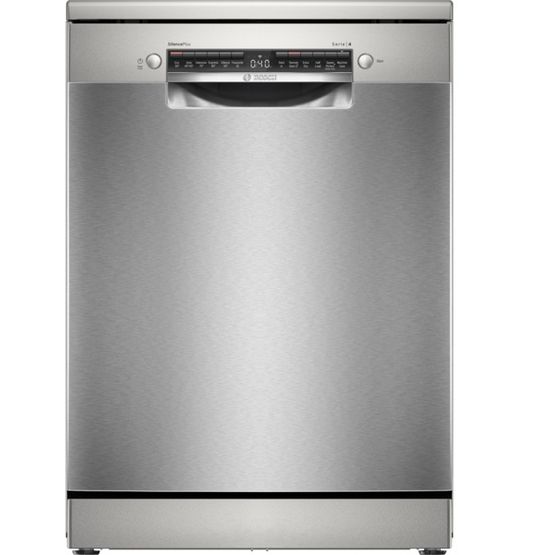 BOSCH SMS4EMI06G Series 4 Freestanding 60cm Dishwasher - Inox