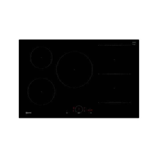NEFF T58FHW1L0 Frameless Induction Hob With Combi Zone - Black