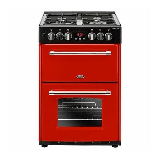 BELLING 444444715 Farmhouse 60cm Dual Fuel Cooker Jalapeno Red