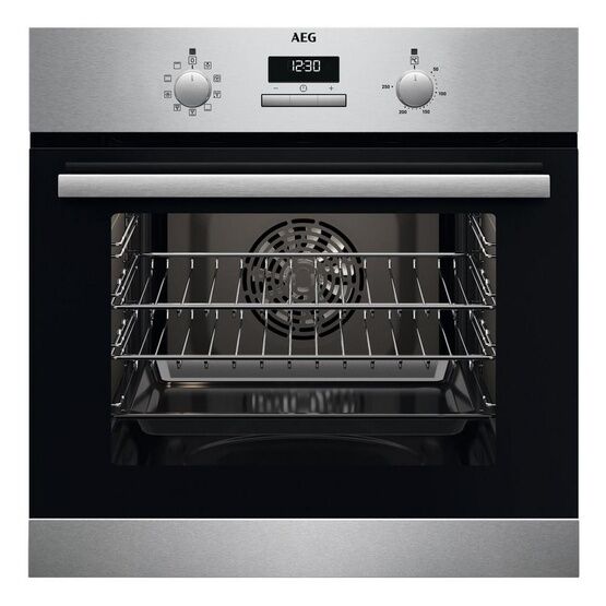 AEG BCX23101EM 59.4cm Built In Electric Single Oven Stainless Steel