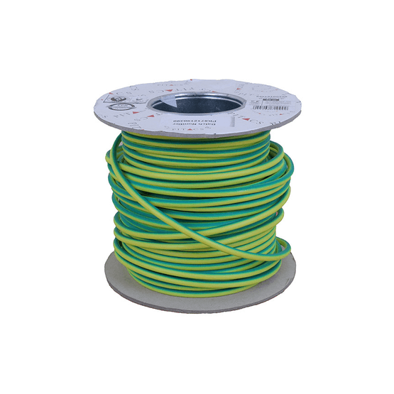 10mm Single Green/Yellow 50m Reel PX-6491X-10GY50M