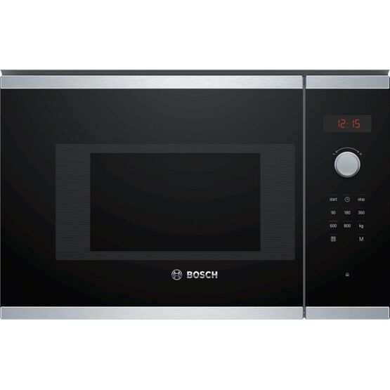 BOSCH BFL523MS0B Series 4, Built In Microwave Oven Black with Stainless Steel Trim