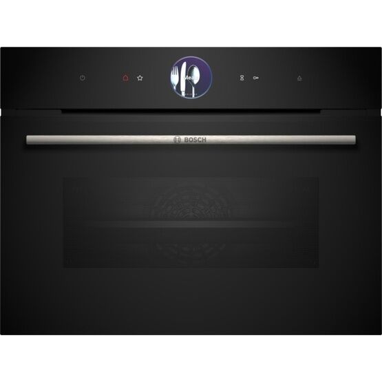 BOSCH CSG7361B1 Series 8, Built-in Compact Oven with Steam Function 60 x 45 cm, Black