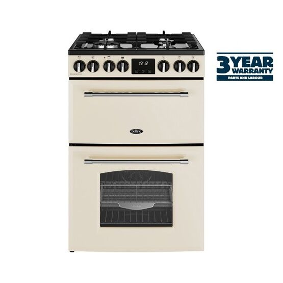 BELLING 444411814 Mini-Range Farmhouse 60cm Dual Fuel Cooker Cream
