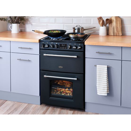 Buy BELLING 444411813 Mini-Range Farmhouse 60cm Dual Fuel Cooker Black ...