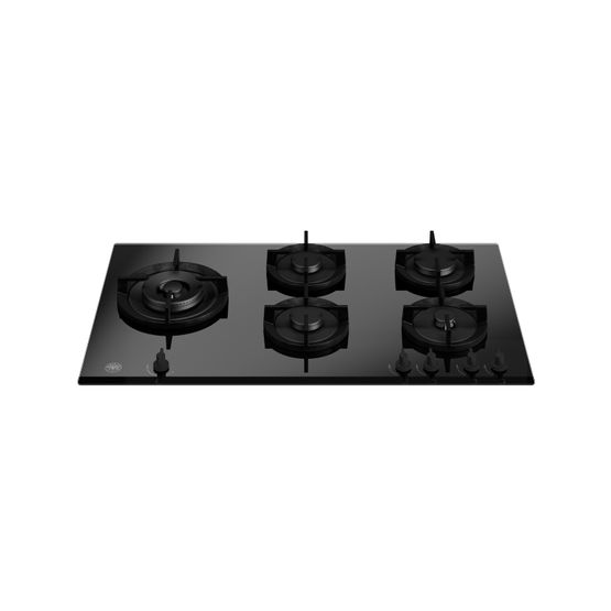 BERTAZZONI P905LMODGNE Modern Series 90cm Gas on Glass hob with Left Hand Wok Burner