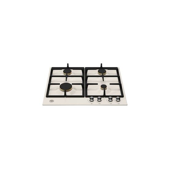 BERTAZZONI P604HERAX Heritage Series 60cm Gas Hob Ivory Chrome
