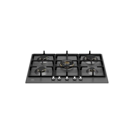 BERTAZZONI P755CHERNE Heritage Series 75cm Gas Hob with Central Wok Burner Matt Black