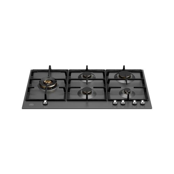 BERTAZZONI P905LHERNE Heritage Series 90cm Gas Hob with Left Wok Burner Matt Black