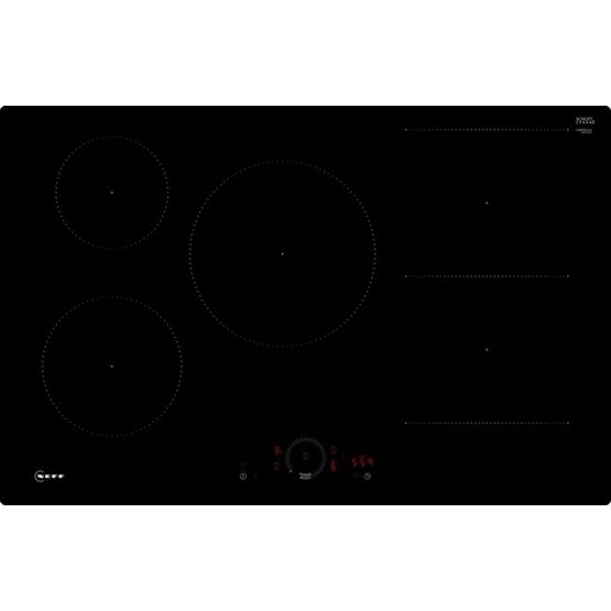 NEFF T58PHW1L0 N70 Induction Hob 80cm 5 Zones + Combi Zone - Black