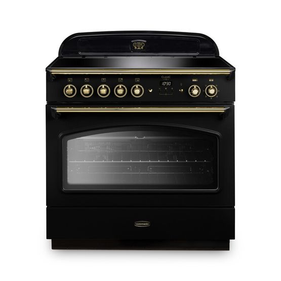 RANGEMASTER CLAS90FXEIBL/B Classic FX 90cm Induction Black/Brass