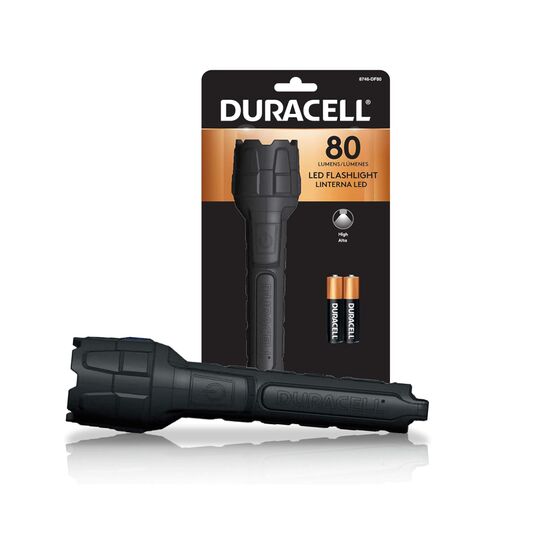 Duracell S19018 Black Rubber Flashlight Batteries Included