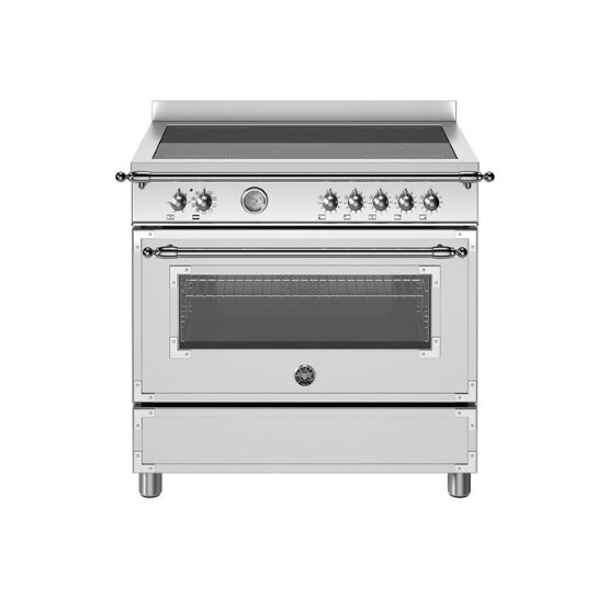 Bertazzoni Heritage 90cm Range Cooker Single Oven Induction Stainless Steel HER95I1EXT