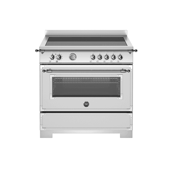 Bertazzoni Heritage 90cm Range Cooker Single Oven Induction Stainless Steel HER95I1EXT2