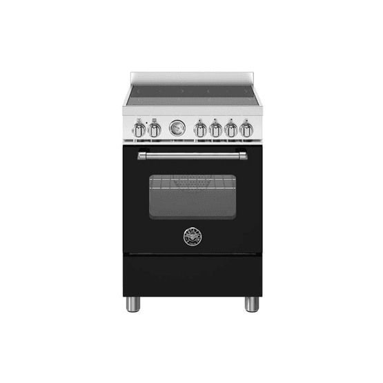 Bertazzoni Master 60cm Mini Range Cooker Single Oven Induction Matt Black MAS64I1ENEC2
