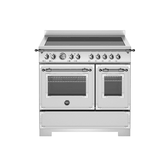 Bertazzoni Heritage 90cm Range Cooker Twin Oven Induction Stainless Steel HER95I2EXT2