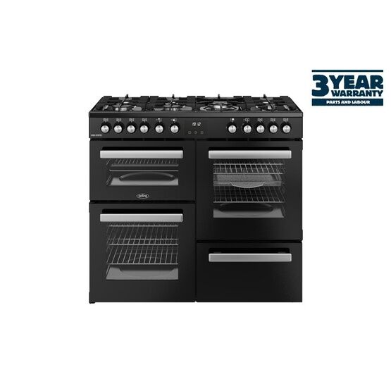 BELLING 444411799 Cookcentre 100cm Dual Fuel Range Cooker - Black