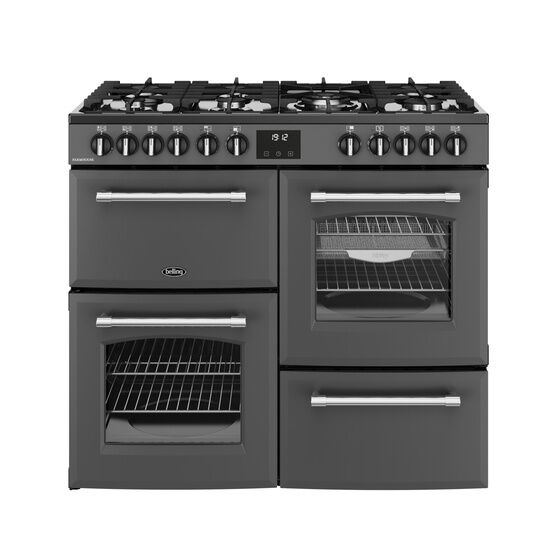 BELLING 444411828 Farmhouse 100cm Dual Fuel Range Cooker - Anthracite