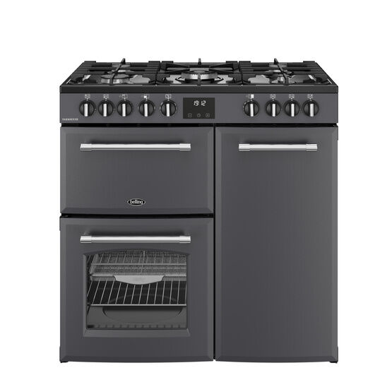 BELLING 444411819 Farmhouse 90cm Dual Fuel Range Cooker - Anthracite