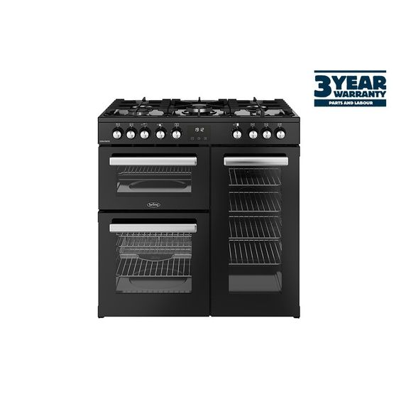 BELLING 444411793 Cookcentre 90cm Dual Fuel Black