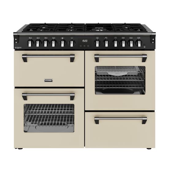 STOVES 444411877 Richmond Deluxe 110cm Dual Fuel Range Cooker - Cream