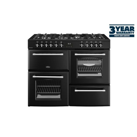 BELLING 444411838 Farmhouse 110cm Dual Fuel Range - Black