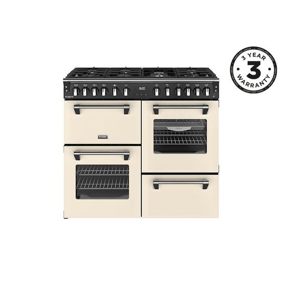 STOVES 444411872 Richmond Deluxe 100cm Dual Fuel Range Cooker - Cream