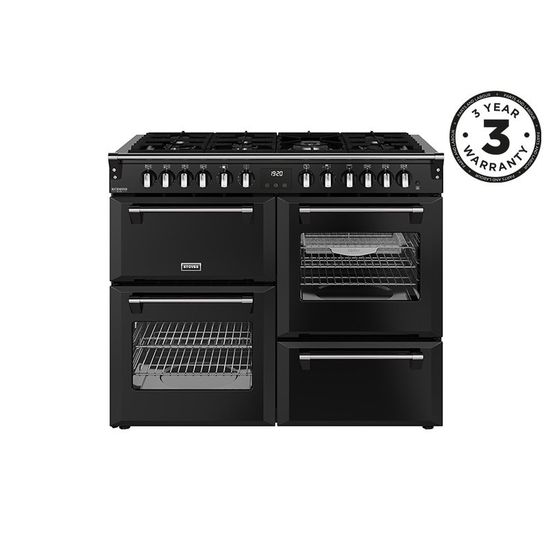 STOVES 444411876 Richmond Deluxe 110cm Dual Fuel Range Cooker - Black