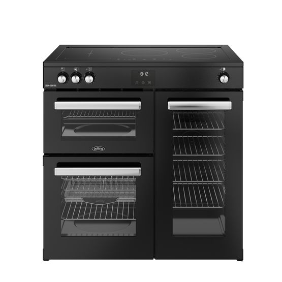 BELLING 444411795 RCA Cookcentre 90cm Electric Induction Range Cooker Black