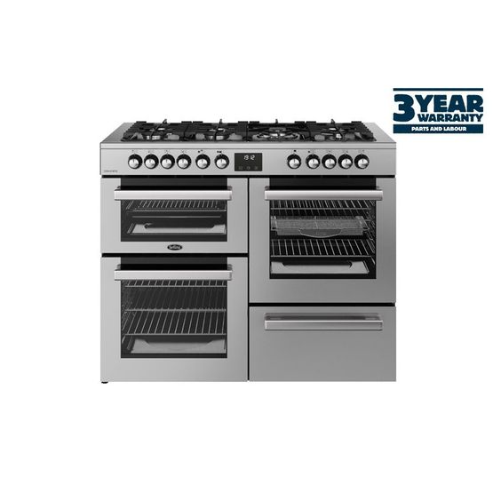 BELLING 444411806 Cookcentre 110DF Dual Fuel Range Stainless Steel