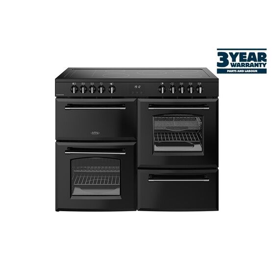 BELLING 444411835 Farmhouse 110cm Electric Range Cooker - Black