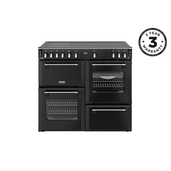STOVES 444411873 Richmond Deluxe 100cm Induction Range Rotary Controls - Black