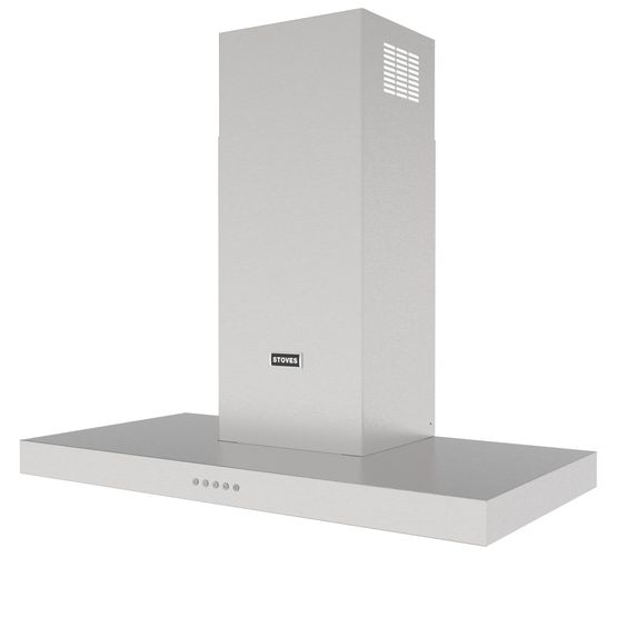 STOVES 444411645 Sterling 90T Flat Chimney Hood Stainless Steel