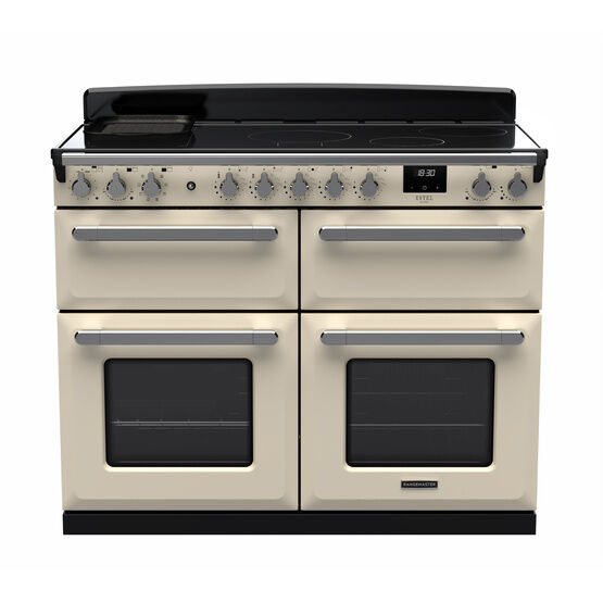 RANGEMASTER ESDLB110EIPPCR/CM1 Estel Deluxe 110cm BC Induction Range Cooker - Pale Cream with Chrome Trim