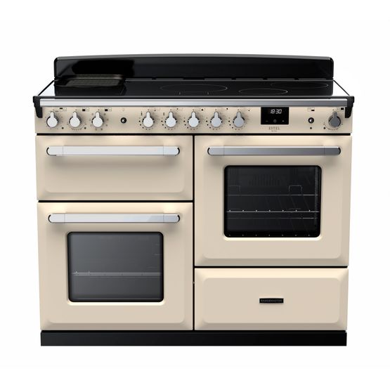 RANGEMASTER ESDLO110EIPPCR/CM1 Estel Deluxe 110cm OC Induction Range Cooker - Pale Cream with Chrome Trim
