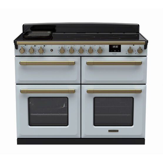 RANGEMASTER ESDLB110EIPMSB/AB1 Estel Deluxe 110cm Induction Range Cooker - Misty Blue/Brass