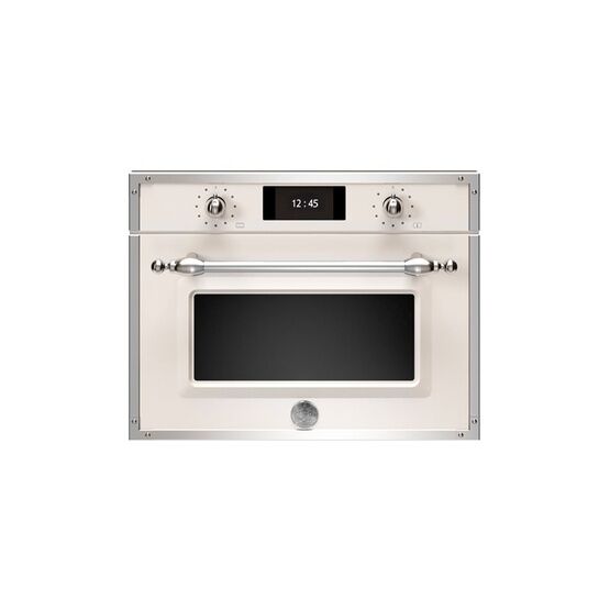 Bertazzoni F457HERMWTAX Heritage Series TFT Touch Control 45cm Combi-Microwave Oven Ivory/Chrome