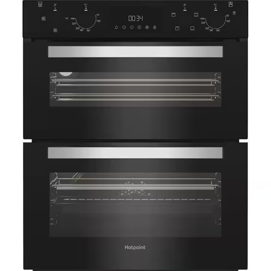HOTPOINT DUH10DB 60cm Built-Under Electric Double Oven - Black